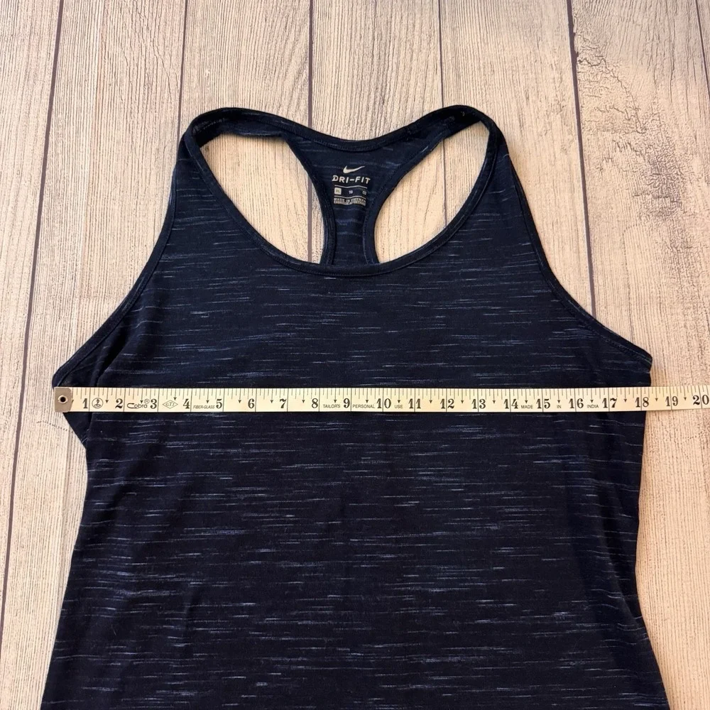 Nike Dri-FIT Women's XL Racerback Tank Top Blue Heather Mesh Running Workout